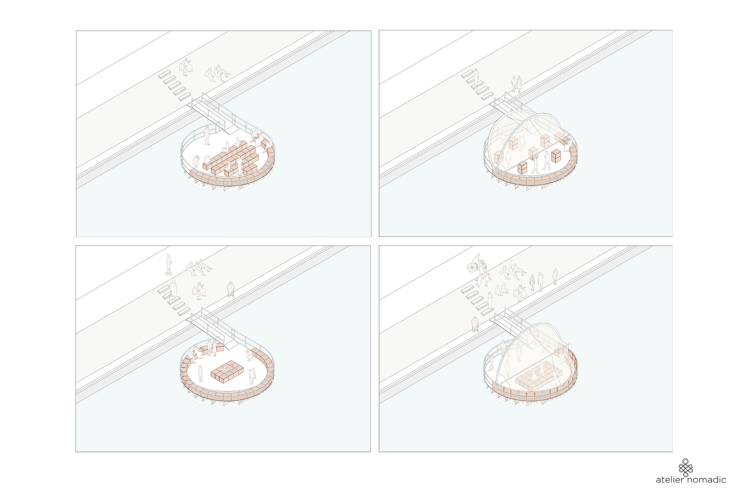 Maribor river pavilion, Slovenia