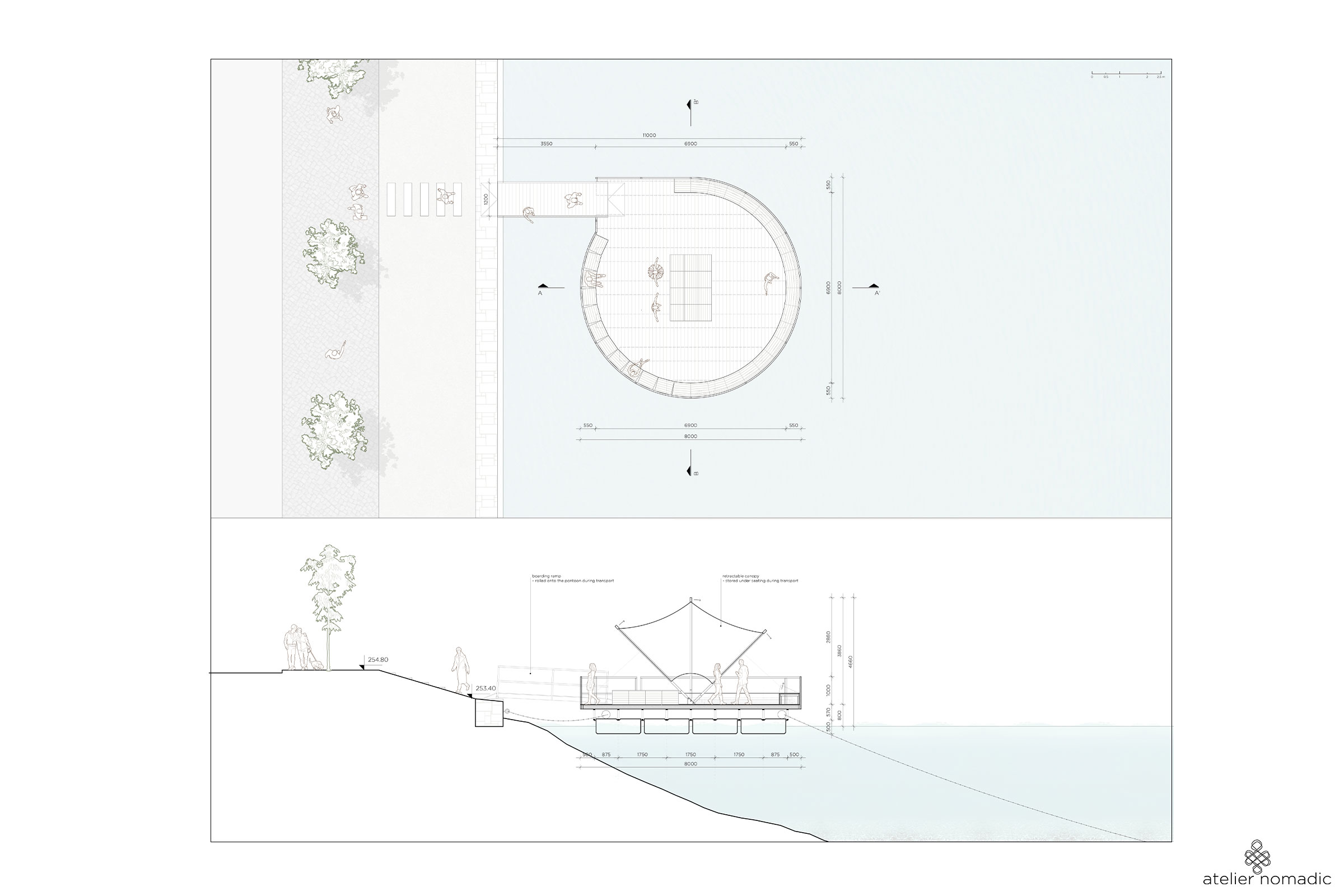 Maribor river pavilion, Slovenia